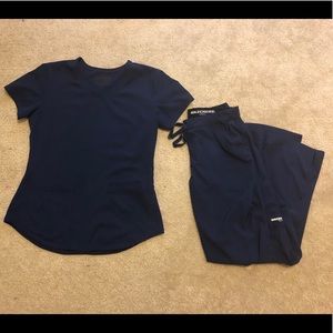Skechers by Barco Navy Scrubs